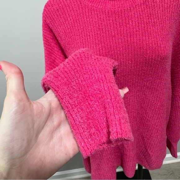 Lovers + Friends Revolve Jade Hot Pink Sweater Turtleneck Small - Picture 6 of 7